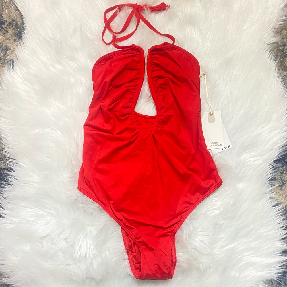 Good American Swim One Piece Halter Leilani Size 0,1 or 3 XS, S, Large New